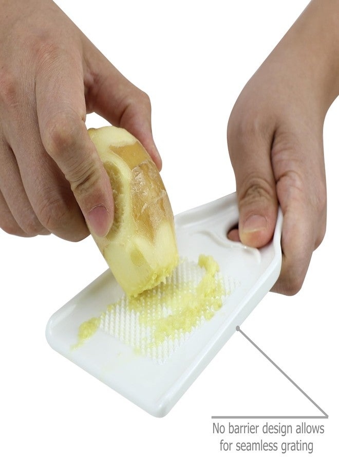 EIKS Porcelain Grater Plate for Grinding Wasabi Ginger Cheese Lemon Chocolate, Kitchen Cooking Food Preparation Tool - Image 2