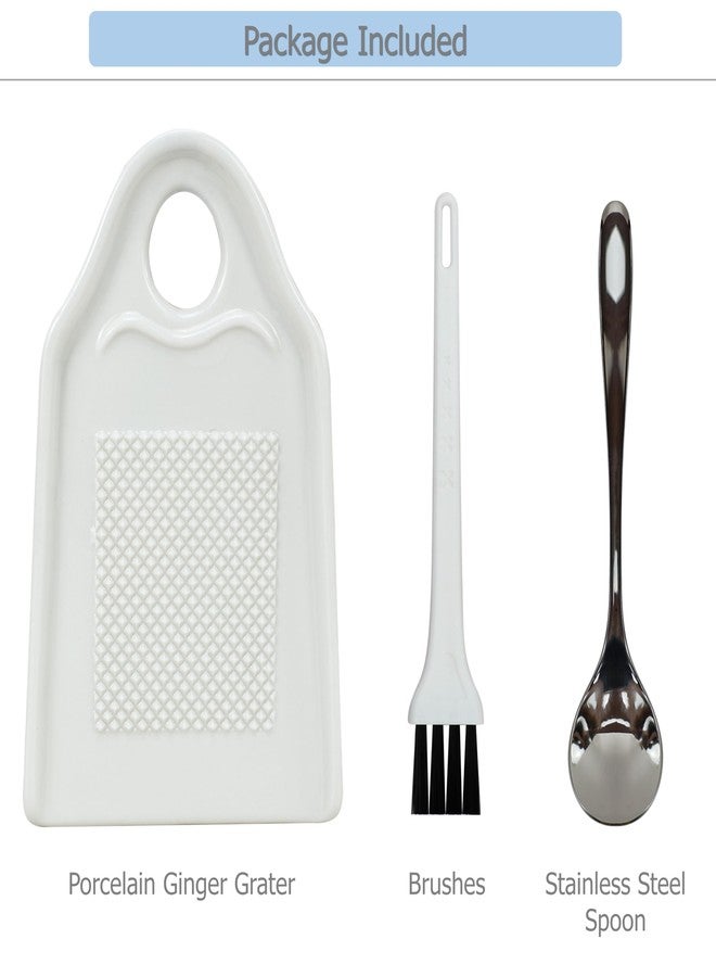 EIKS Porcelain Grater Plate for Grinding Wasabi Ginger Cheese Lemon Chocolate, Kitchen Cooking Food Preparation Tool - Image 5