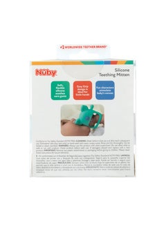 Nuby Silicone Wrist Teething Mitten - Baby Teether Ring - 3+ Months - Hippo  - Image 4