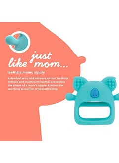 Nuby Silicone Wrist Teething Mitten - Baby Teether Ring - 3+ Months - Hippo  - Image 5