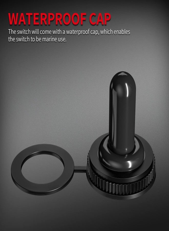 DAIERTEK Waterproof Momentary Toggle Switch 12V Dc 20A Marine Heavy Duty Switch Spdt Rocker 3-Way(On)-Off-(On) 250V Ac 15A with Weatherproof Boot Cover P - Image 5