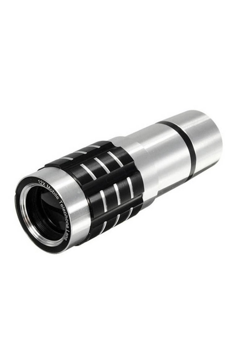 ماركة غير محددة - عدسة تلسكوب من الألومنيوم للهواتف المحمولة 12X Zoom Telescope لأجهزة Android و Ios - Image 1