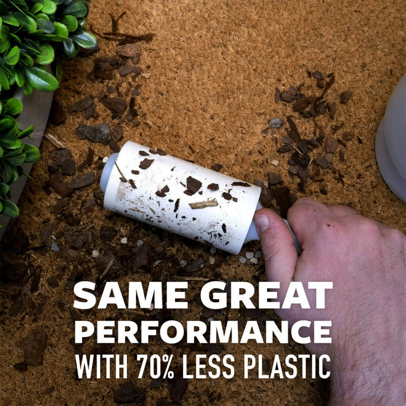 Scotch Brite Scotch-Brite Greener Clean Lint Roller, Reusable Lint Rollers for Clothes, Furniture, and Pet Hair, Tidy Up Fabrics with a More Sustainable Fuzz Remover, 1 Roller, 2 Refills - Image 3