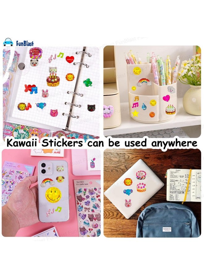 فنبلاست مجموعة ملصقات فن بلاست كاواي - مجموعة من 4 ملصقات للأطفال، ملصقات ثلاثية الأبعاد للبنات، ملصقات جمالية، ملصقات لطيفة، ملصقات للأطفال، ملصقات حرفية، ملصقات ذاتية اللصق (5+6+7+8) - Image 3