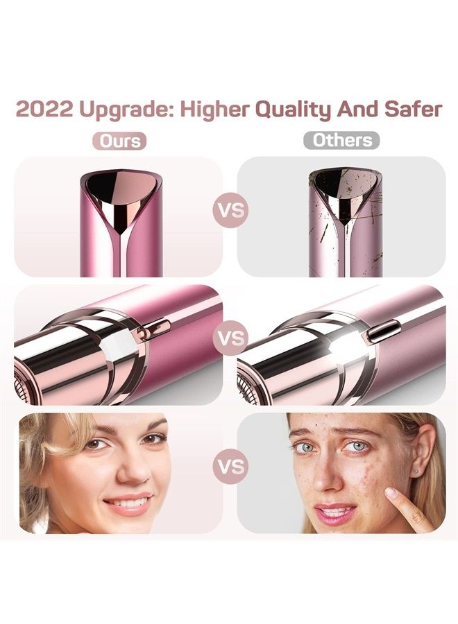 gurelax أداة إزالة شعر الوجه للنساء، ماكينة حلاقة كهربائية قابلة لإعادة الشحن للوجه للسيدات، أفضل أجهزة إزالة شعر الوجه، ماكينة حلاقة شعر الوجه بدون ألم، للشفاه، الشارب، الذقن، مع حقيبة فانيلا من جوريلاكس - Image 2