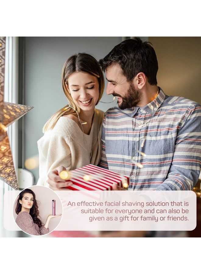 gurelax أداة إزالة شعر الوجه للنساء، ماكينة حلاقة كهربائية قابلة لإعادة الشحن للوجه للسيدات، أفضل أجهزة إزالة شعر الوجه، ماكينة حلاقة شعر الوجه بدون ألم، للشفاه، الشارب، الذقن، مع حقيبة فانيلا من جوريلاكس - Image 4