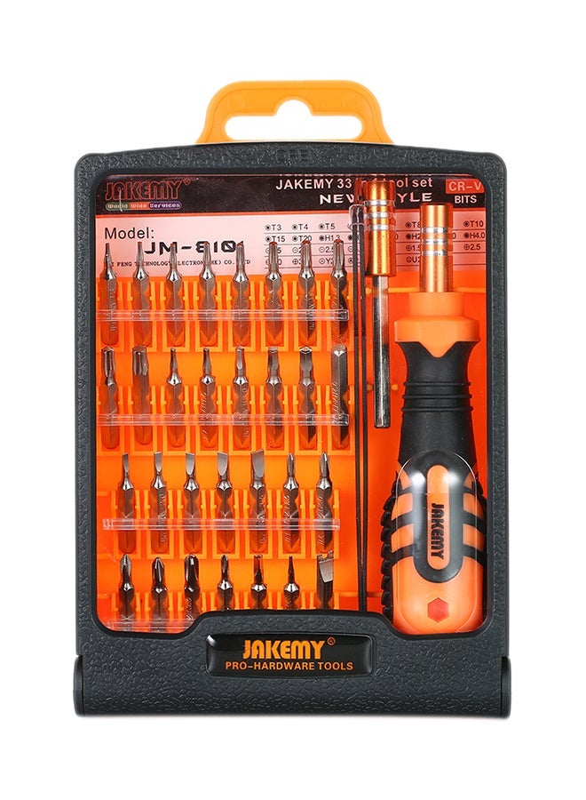 33-In-1 Precision Screwdriver Set For Phone Laptop Orange/Black