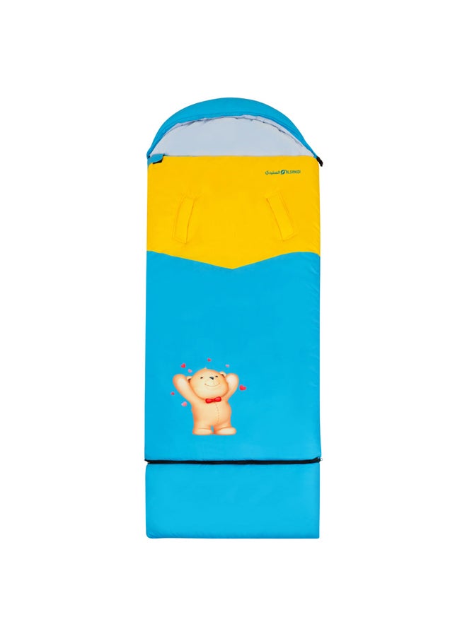 AL SANIDI حقيبة نوم للتخييم - للأطفال، زرقاء، مقاس 195*75 سم - Image 1