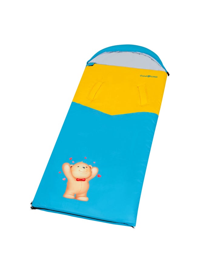 AL SANIDI حقيبة نوم للتخييم - للأطفال، زرقاء، مقاس 195*75 سم - Image 3
