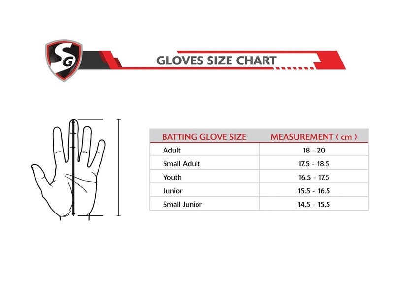 SG Cotton, Leather LITEVATE White RH Cricket Batting Gloves - Image 4