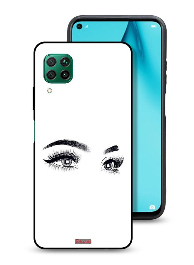 Tolwak Huawei P40 lite 4G Protective Case Cover Eyes Art - Image 1