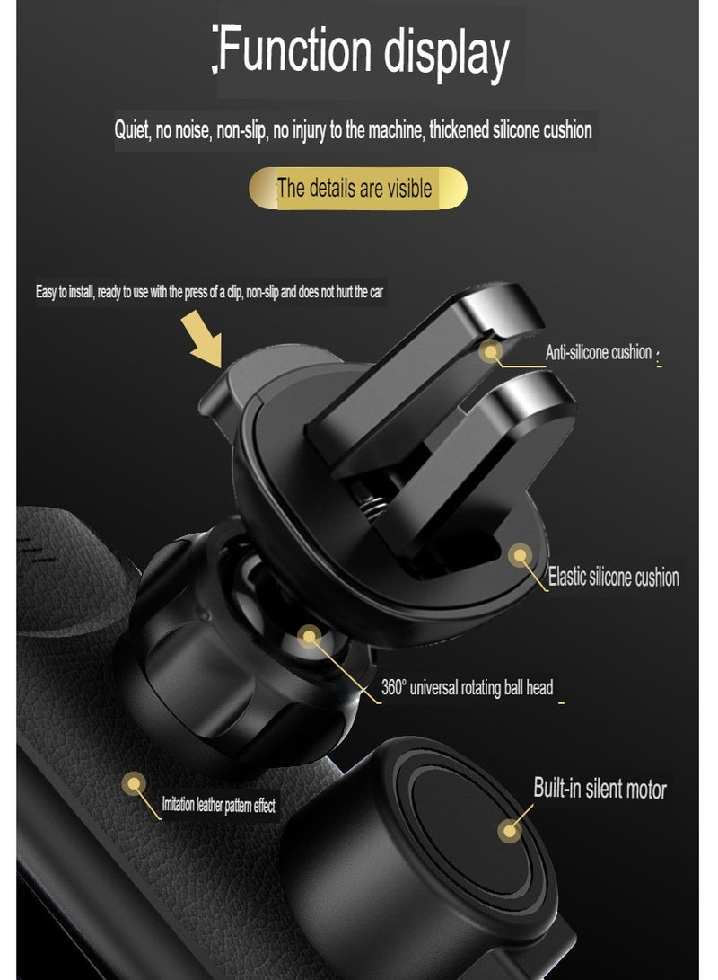 AROAQ Smart Sensor Car Wireless Charger, Stable Fast Charging Car Mobile Phone Holder, Auto-clamping And Rotating Car Phone Holder Mount Air Vent Phone Holder, ( Red) - Image 4