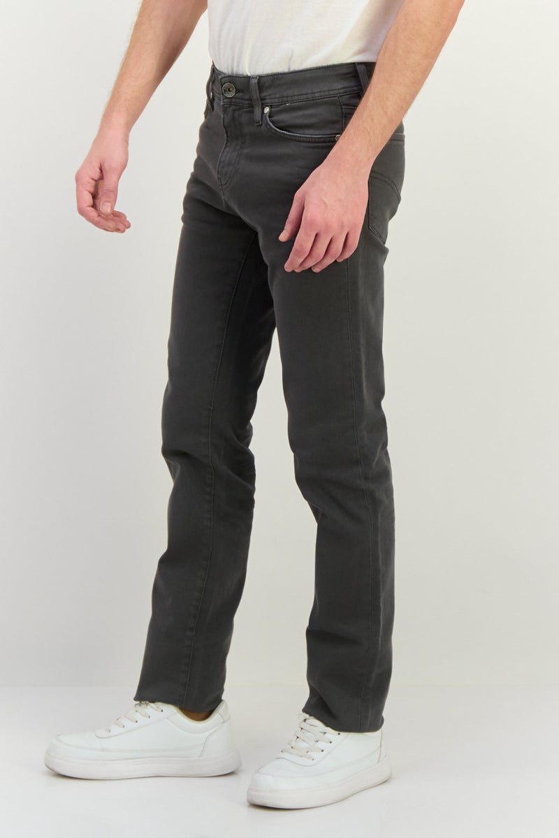 GAS جينز ألبرت للرجال بقصة ضيقة بلون رمادي قابل للتمدد - Image 2