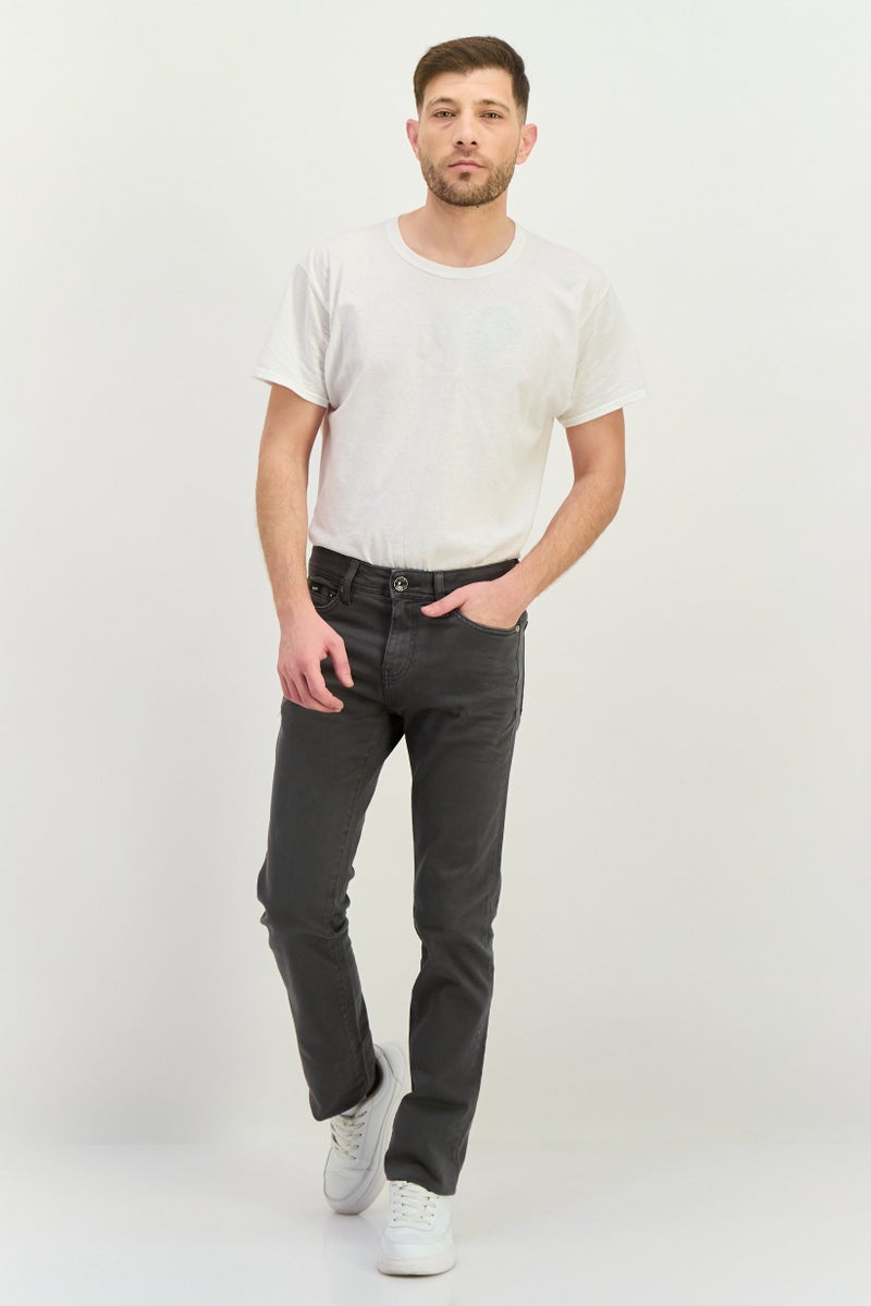 GAS جينز ألبرت للرجال بقصة ضيقة بلون رمادي قابل للتمدد - Image 4