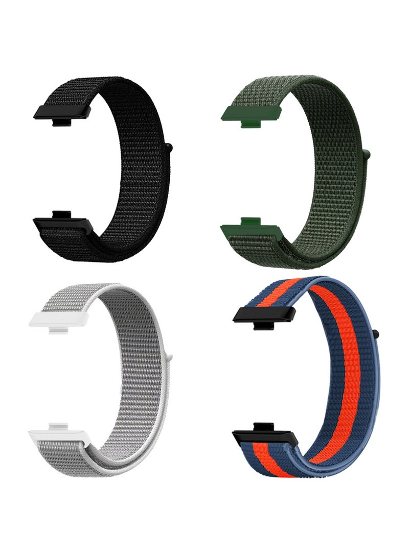 X-level 4 Packs Suitable for Huawei Watch Fit 4/ Fit 4 Pro /Fit 3 Velcro Nylon Loop Strap, Nylon Watchband Replacement Bracelet for Huawei Watch Fit 4/ Fit 4 Pro /Fit 3  - Image 5