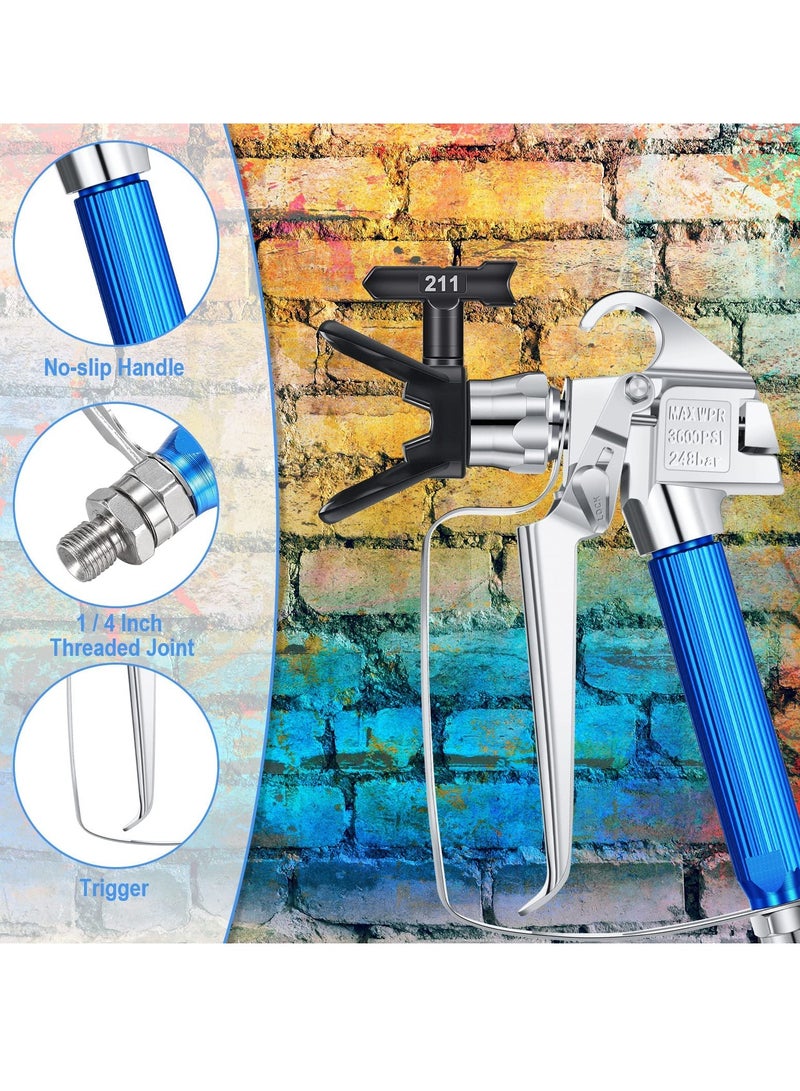 Professional Airless Paint Sprayer Gun Set with 5 Spray Tips and Filters, Complete 12-Piece Accessory Kit for Smooth Finishes - Image 2