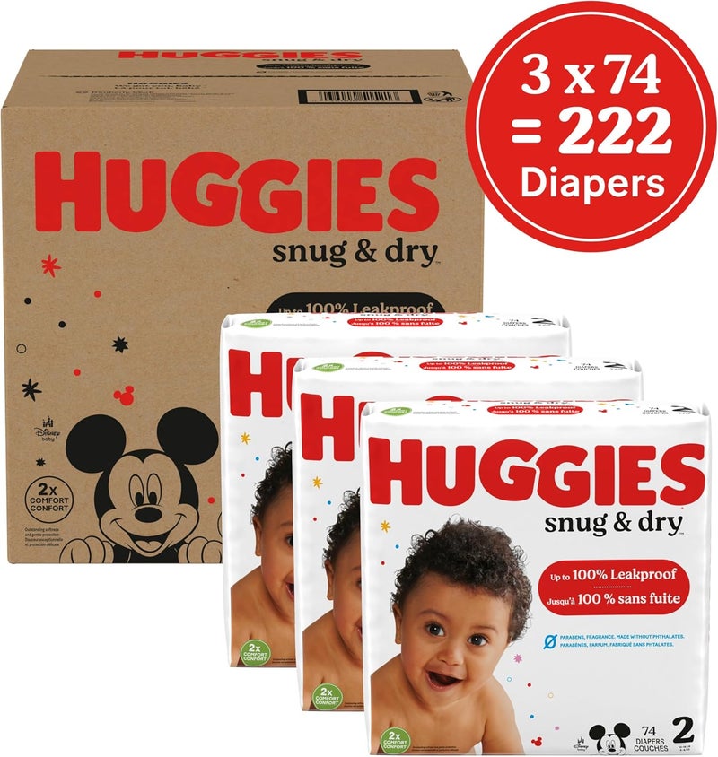 HUGGIES حفاضات هاجيز سنغ & دراي للأطفال، الحجم 2 - Image 2