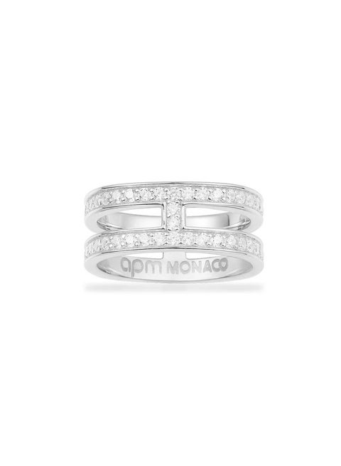 APM Double Line Pavé Ring