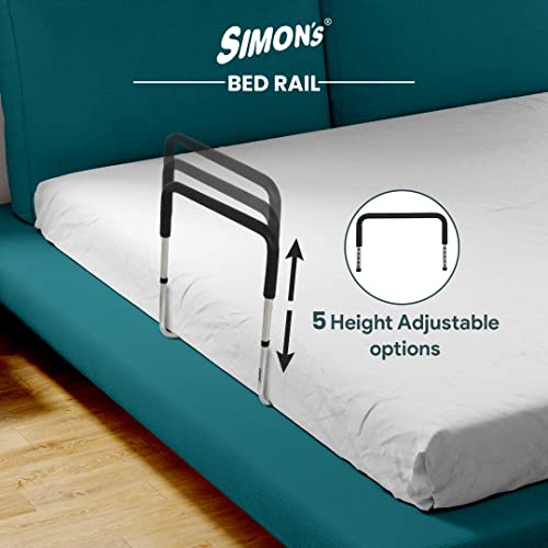 Simon's Steel Chrome Plated bedrail with Foam Grip for Adult Bed Safety Grab bar for Bed Assist Hand Rail for Elderly - Image 4