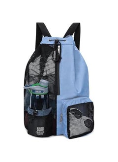 HOOKOR Mesh Swim Bag, Drawstring Backpack with Wet Pocket Beach Backpack for Swimming, for Swimming, Gym, and Workout Gear  - Image 1