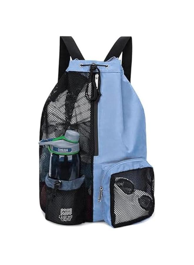 هوكور شنطة سباحة شبكية، شنطة ظهر برباط مع جيب مبلل، شنطة ظهر للشاطئ للسباحة وصالة الالعاب الرياضية ومعدات التمرين - Image 1