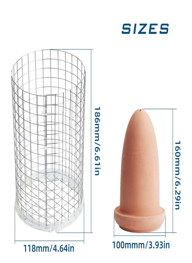 Saim Breeding Cone for Angel Fish, Ceramic Spawning Breed Cone with Net, Spawning Slates for Fish Tank Spawning Barrels for Discus Fish Angelfish - 6.69inch with Isolation Net - Image 2