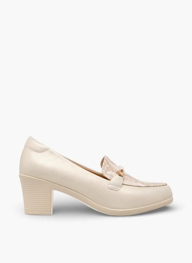Flora Bella By Shoexpress BEIGE Flora Bella Women Block Heel Pumps for Women | Best Price UAE
