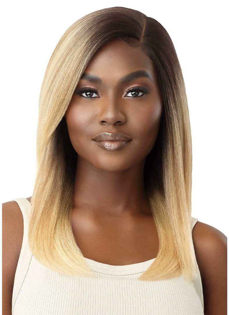 Outre Outre Lace Front Wig - Natural Yaki 18" (DR CHOCOLATE SWIRL) 