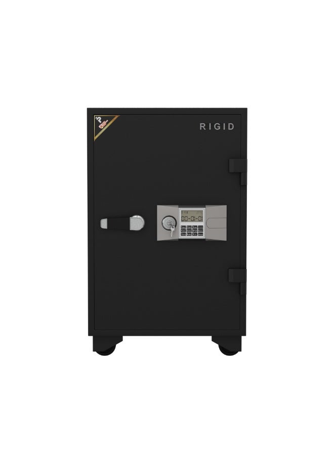 RIGID Fire Resistant Steel Safe with Digital & Key Lock, 130Kg  - Image 1