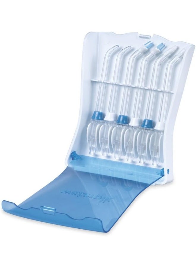 Waterpik Water Flosser Tips Storage Case and 6 Count Replacement Tips, Convenient, Hygienic Sturdy - Image 1
