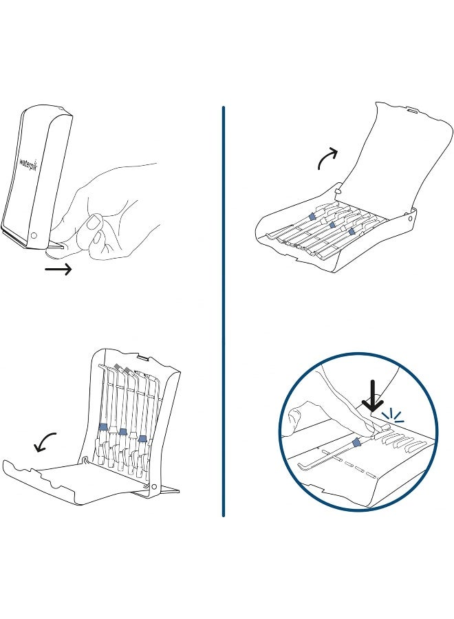 Waterpik Water Flosser Tips Storage Case and 6 Count Replacement Tips, Convenient, Hygienic Sturdy - Image 4