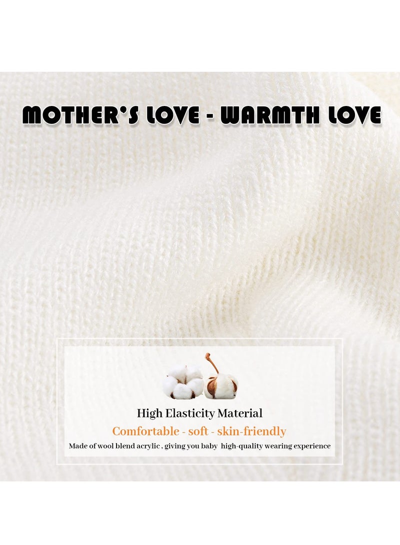 Barakah Parent-Child Beanie Hat, 2PCS Mother & Baby Daughter/Son Winter Warm Knit Hat, Kids Soft Beanie Cap, Ski Cap - Image 5