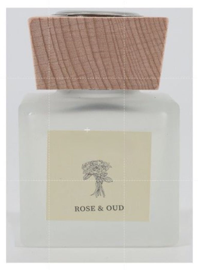 Glamour & Cheery Highly Scented Rose & Oud Reed Diffuser Oil In Glass Bottle With Reed Stick 50 ML Natural Fragrance For Home Living Room And Washrooms - Image 3