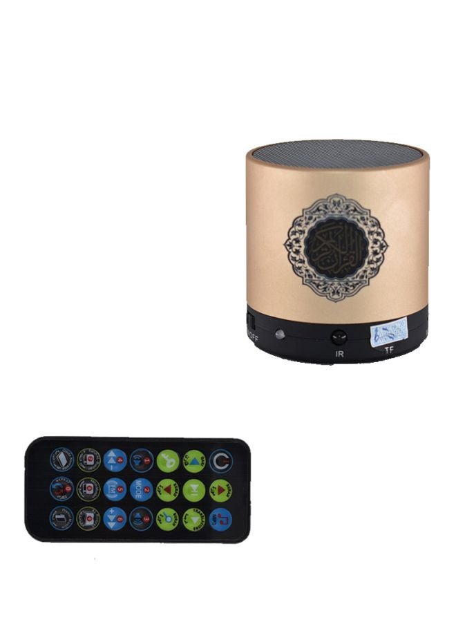 SUNDUS Quran Speaker With Remote Control Gold/Black - Image 1