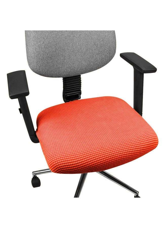 Yikko أغطية كراسي مرنة من سباندكس ناعمة، بتصميم قمح متعدد الألوان تناسب الكراسي في المكتب، غرفة الطعام، البار، كراسي الزفاف، وسائد مقاعد قابلة للغسل والإزالة، ديكور منزلي (1، برتقالي) - Image 2