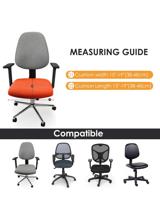 Yikko أغطية كراسي مرنة من سباندكس ناعمة، بتصميم قمح متعدد الألوان تناسب الكراسي في المكتب، غرفة الطعام، البار، كراسي الزفاف، وسائد مقاعد قابلة للغسل والإزالة، ديكور منزلي (1، برتقالي) - Image 5