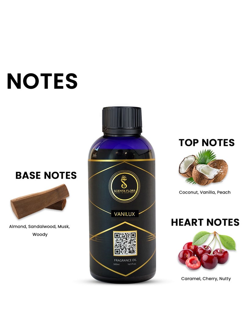 Scenta Flora Vanilux - Fragrance Oil for Scent Diffusers -Aromatherapy - Soothing, Healing and Relaxing scent (500 ml) - Image 2