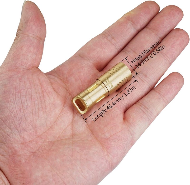 MecArmy X3S Copper/Brass Handheld Mini Keychain EDC Flashlight with Micro USB Charging - Image 5