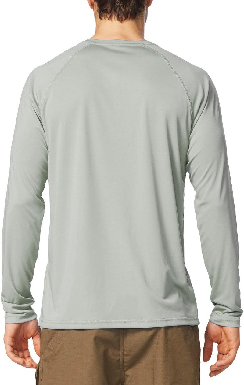 Baleaf Men's Sun Protection Shirts UV SPF UPF 50+ Long Sleeve Rash Guard Fishing Running Quick Dry Lightweight - Image 2