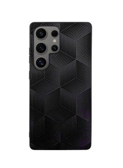 Kajsa Samsung Galaxy S25 Ultra 5G 2025 Premium 3D Cube Pattern Back Soft Silicone Case Cover - Black  - Image 2