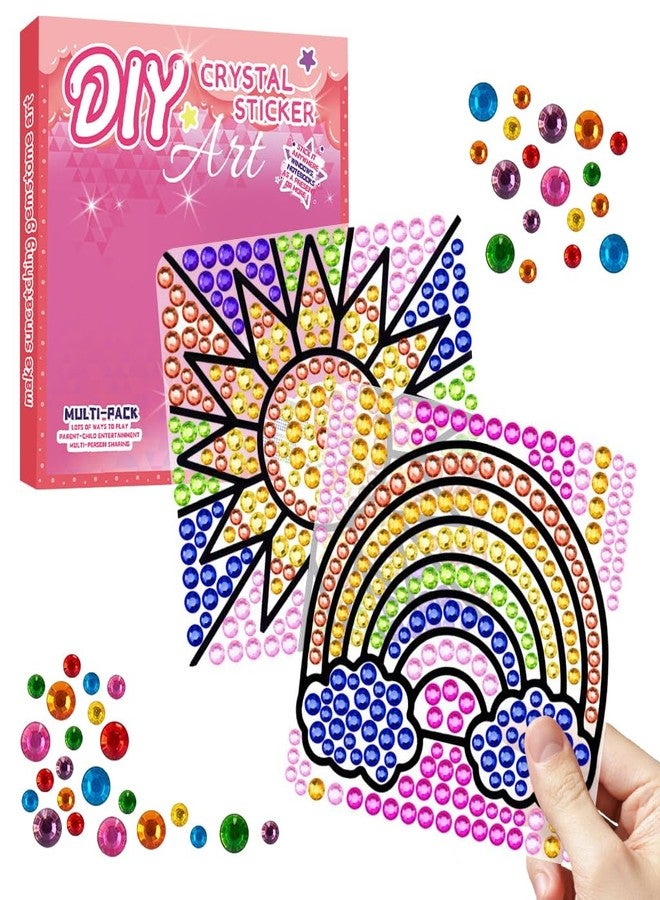 PATPAT® 2 Sheet DIY Diamond Art Window Decal Kit for Kids & Adults, Rainbow Crystal Diamond Painting Stickers, Easy Peel-and-Stick Suncatcher Art for Home Window Decor, 15x15cm - Image 1