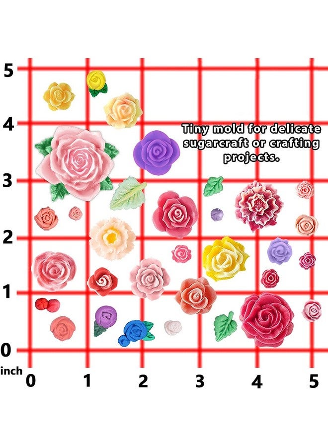 Jubilant 32 Cavity Roses Flower Fondant Candy Silicone Mold for Sugarcraft Cake Decoration, Cupcake Topper, Polymer Clay, Soap Wax Making, Resin Jewelry Casting Crafting Projects - Image 4
