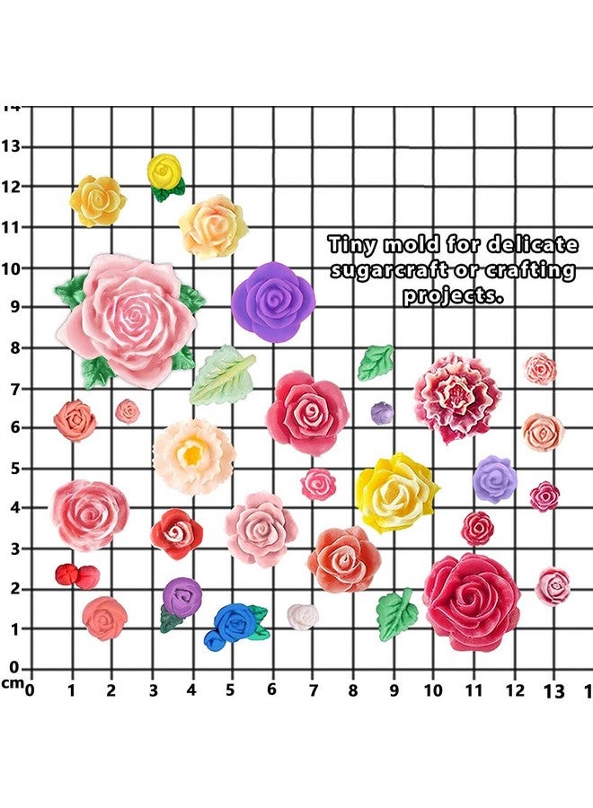 Jubilant 32 Cavity Roses Flower Fondant Candy Silicone Mold for Sugarcraft Cake Decoration, Cupcake Topper, Polymer Clay, Soap Wax Making, Resin Jewelry Casting Crafting Projects - Image 5