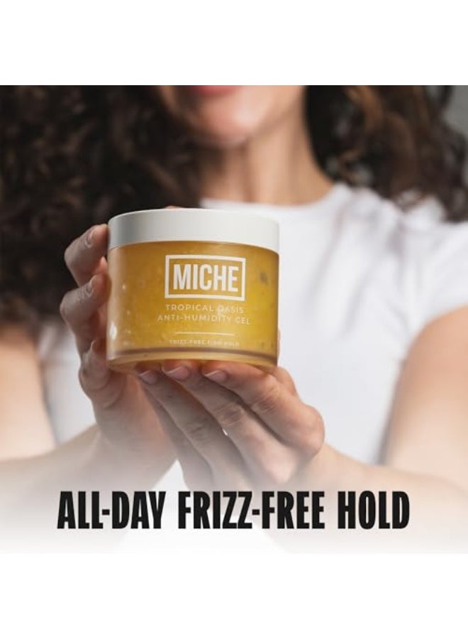 ميش بلومين جل ميش الاستوائي لمكافحة الرطوبة، جل شعر بقوة تثبيت قوية وخالي من التجعد ٨.٨ أوقية | لجميع أنواع التجعيد - المجعد والمجعد جدًا - Image 2