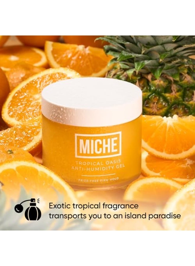 ميش بلومين جل ميش الاستوائي لمكافحة الرطوبة، جل شعر بقوة تثبيت قوية وخالي من التجعد ٨.٨ أوقية | لجميع أنواع التجعيد - المجعد والمجعد جدًا - Image 3