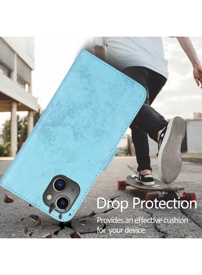 Zaboon Case For iPhone 13 mini Retro 2 in 1 Detachable Horizontal Flip Leather Case with Card Slots & Wallet For iPhone 13 Mini - Image 4