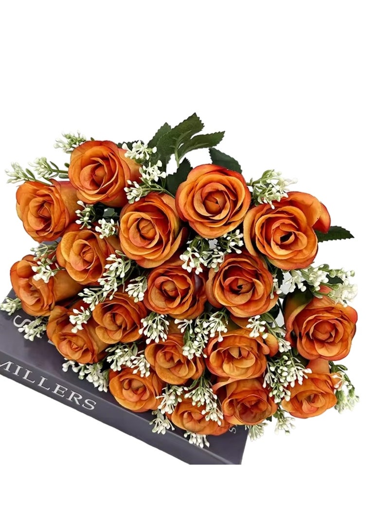 Huitich Artificial Flower Decor for Home, Parties, and Weddings Orange - Image 1