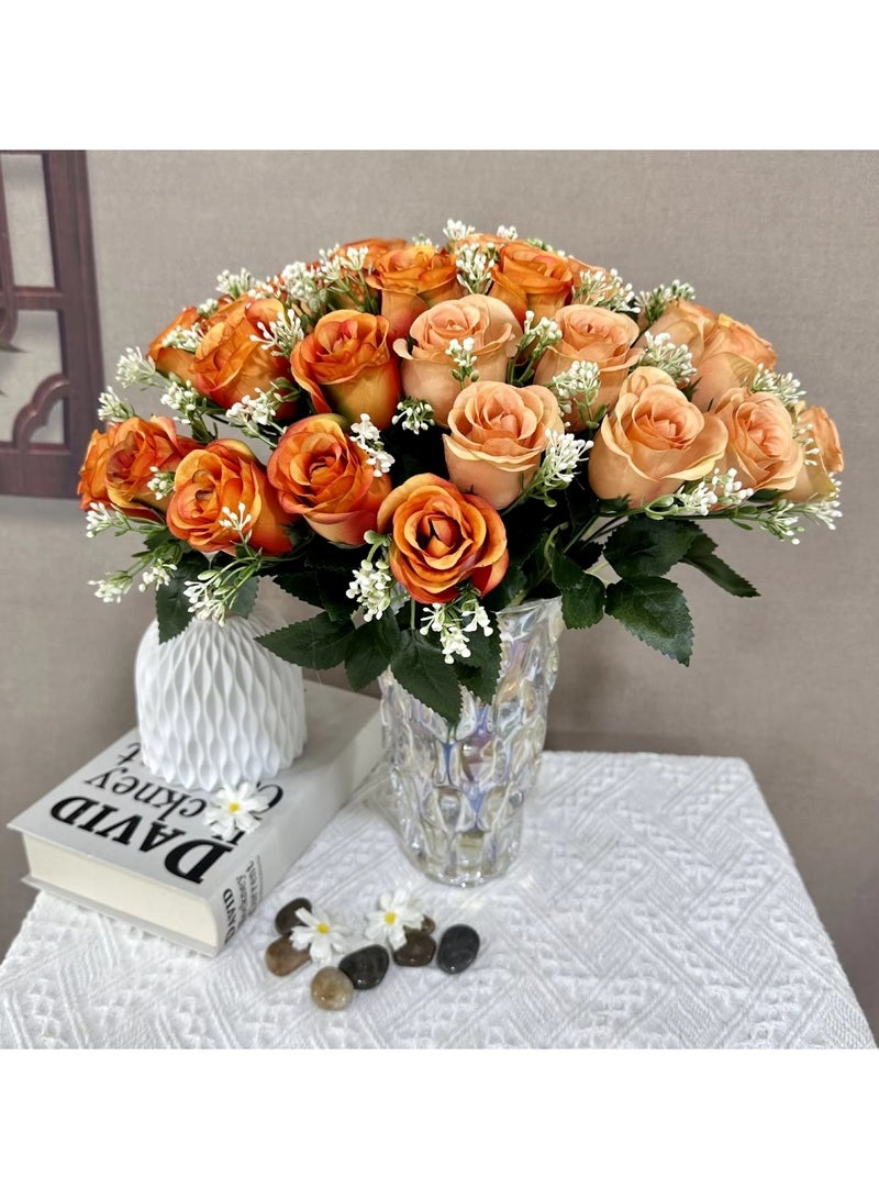 Huitich Artificial Flower Decor for Home, Parties, and Weddings Orange - Image 3