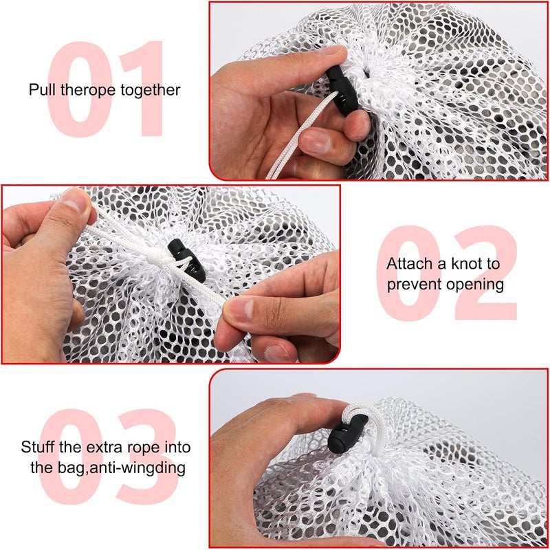 Classycoo Mesh Laundry Bags, 4pcs Wash Bag for Underwear and Lingerie, net laundry bag,laundry bags mesh wash bags, lingerie bags for washing delicates, delicates bag for washing machine（4 sizes） - Image 3