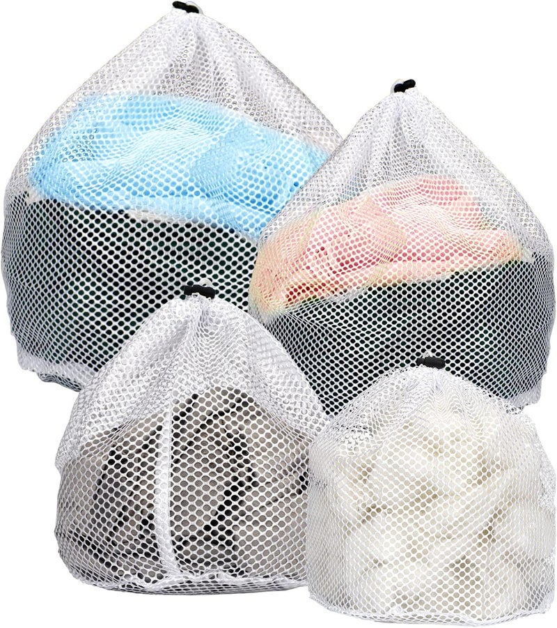 Classycoo Mesh Laundry Bags, 4pcs Wash Bag for Underwear and Lingerie, net laundry bag,laundry bags mesh wash bags, lingerie bags for washing delicates, delicates bag for washing machine（4 sizes） - Image 1